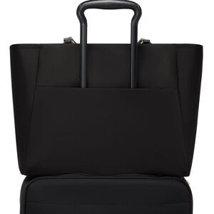 NWT Tumi Large Valetta Tote in Black/Gold Hardware